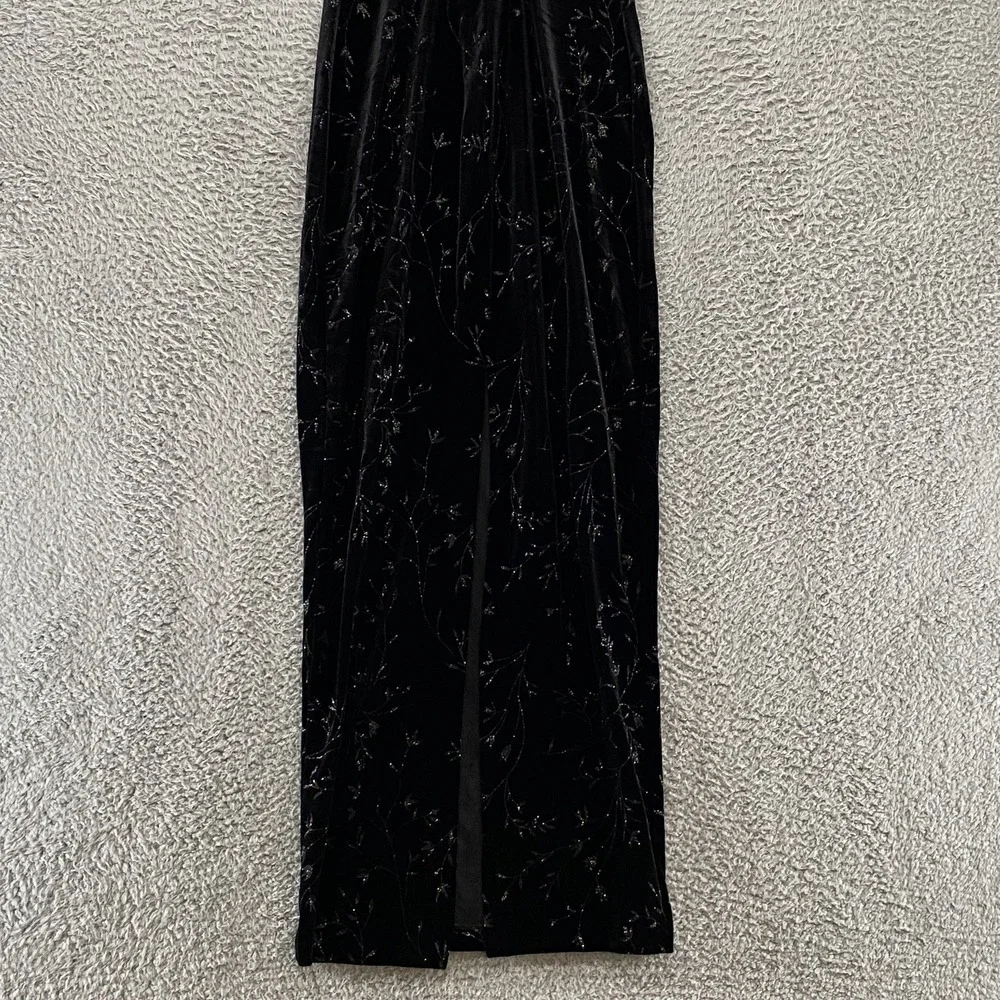 Vintage‎ Roberta Dress Womens Small Velvet Whimsigoth Gown Maxi Open Back Prom